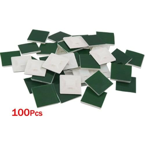 High Quality Self-Adhesive Plastic Wire Bundle Holder 3mm Cable Tie Mount Base 100Pcs
