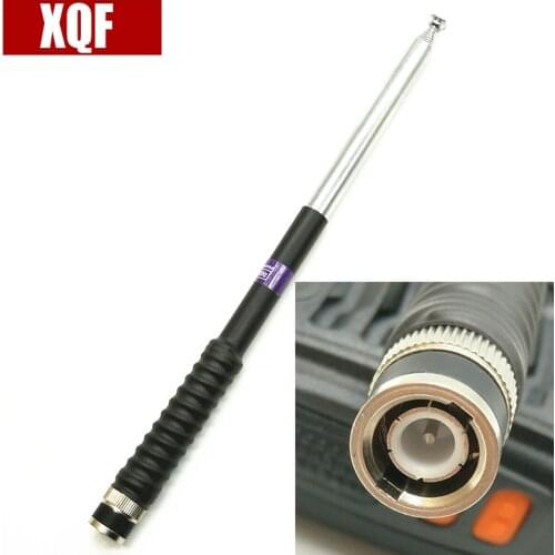 XQF 10PCS VHF Telescopic Antenna BNC for ICOM V8 V80 IC-U82 for Motorola for Kenwood Walkie Talkie Hf Transceiver