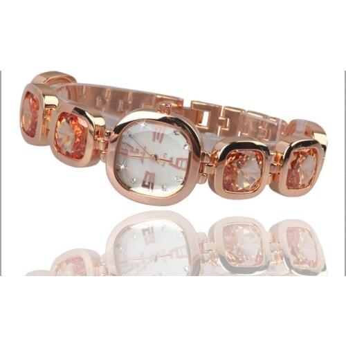 Delicate Fashion Women Crystal Bracelet Watches Vintage MELISSA Square Dress Wrist watch Japan Quartz Relogio Montre Femme MG138