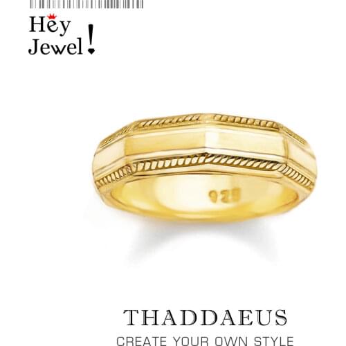 Couples’ Ring Angular Gold,TrendyFine Jewerly For Women Men,2021 Autumn Modern Gift In 925 Sterling Silver