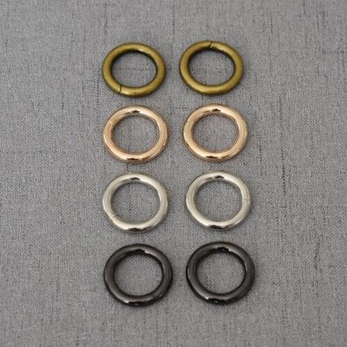 10 pcs/pack Metal O Ring oval zinc alloy bag hook Round Key ring Buckle carbine for 15mm bags DIY bag accessories