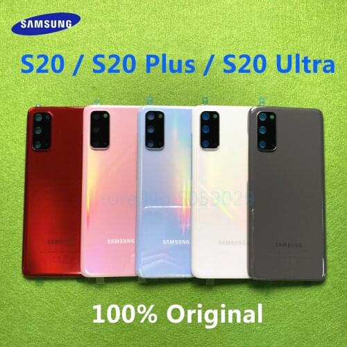 100% Original Glass Back Cover Battery Door Rear Housing Case Replacement For Samsung Galaxy S20 S20 Plus S20 Ultra