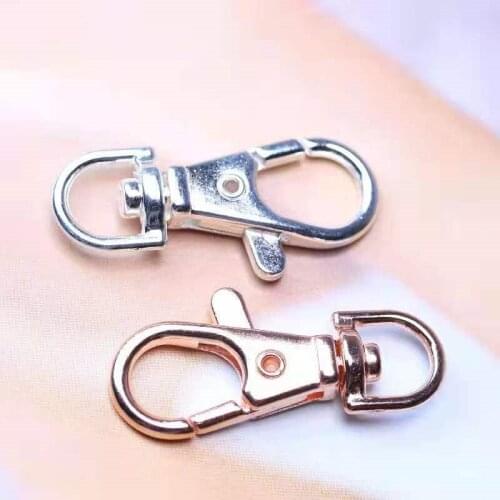 100pcs 32-38mm High Quality Dog Buckle Alloy Chain Buckle Pet Traction Keychain DIY Jewelry Pendant Making Accessoriess Wholesal