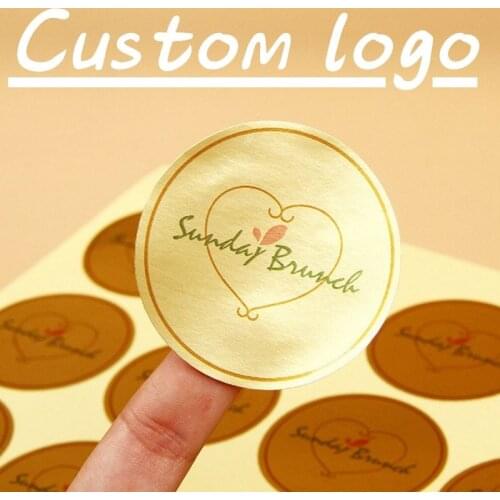 100 pcs, Personalized, Wedding Stickers, Favors Boxes Labels, Logo, Photo, Custom Stickers, Kraft, Clear/Waterproof