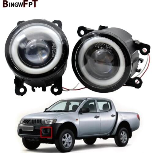 2pcs/pair(Left+Right) Angel Eye car-styling Fog Lamps LED Lights For Mitsubishi L200 KB_T KA_T Pickup 2005~2015