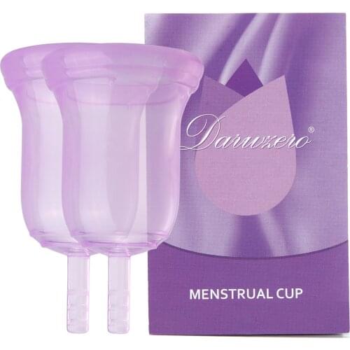 2pcs Feminine Hygiene Menstrual Cup Menstrual Period Cup Liquid Silicone Menstrual Cup Menstrual Collector for Women Lady Care