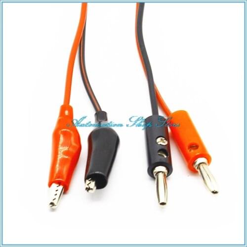 3Ft Multi-test special line clamp Red Black Alligator Clip to Banana Plug Probe Cable Test Lead