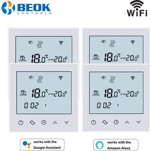 4 Pcs/Pack WiFi Room Thermostat Temperature Controller Warm Floor Temperature Instruments Google Home Alexa Function