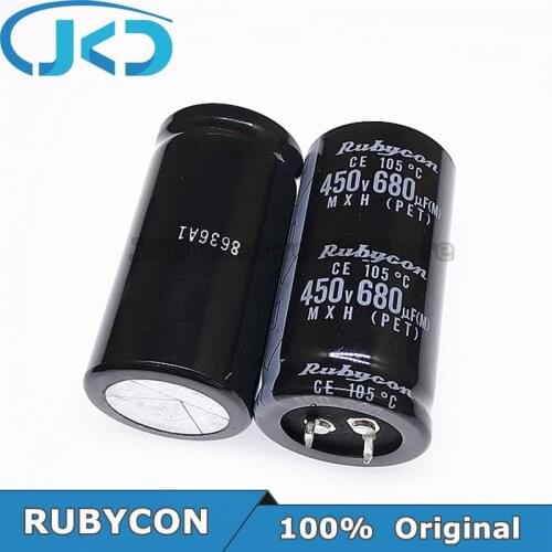 2pcs/4pcs RUBYCON 680UF 450V 30*55mm 680UF450V 450V680UF 30x55mm Aluminum Electrolytic Capacitor