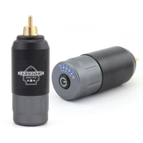 Mini Wireless Battery Tattoo Power Supply Rotary Tattoo Pen Machine 1200mAh Motor Short Style RCA Connection