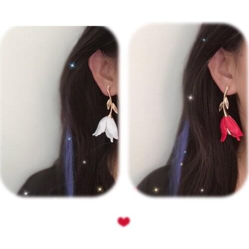 CE - 136 metal earrings retro stereo tulip flowers fashion show face thin super cool atmosphere quality