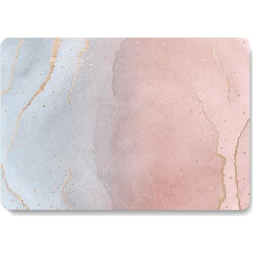 Watercolor Pink Blue Pattern Laptop Case For MacBook Retina Air 11 12 13.3 New Pro 15.4 16 inch Cover shell