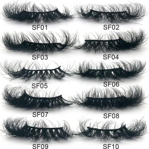 Rainsin Long 25mm Lashes Mink Eyelashes Fluffy Lashes Dramatic Messy Long False Eyelashes Makeup Wholesale 25mm 3d Mink Lashes