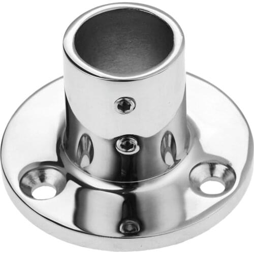Gohantee 1pc 316 Stainless Steel 90 Degree Marine Boat Hand Rail Fitting Round Stanchion Base For Pipe Tube 1" (25.4mm) Diameter