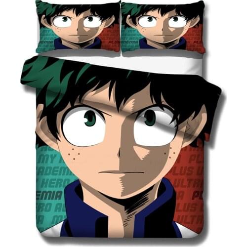 My Hero Academia Bedding Set Duvet Covers Pillowcases Cartoon Anime Comforter Bedding Sets Bedclothes Bed Linen (NO Sheet)