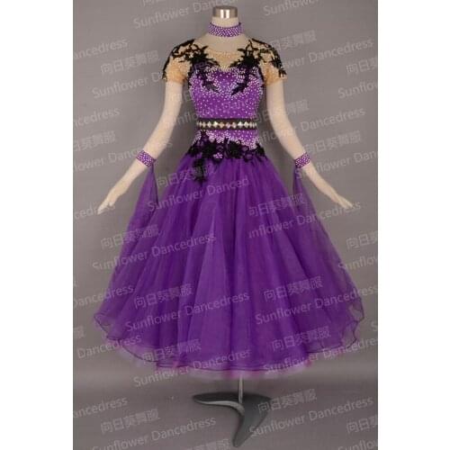 Top sales New Style!ballroom Standard Dance Dress,Competition Dress,Women, Modern Waltz Tango,ballroom dancing dresses fo,purple