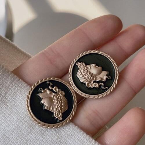 10Pcs/lot Cameo Head Metal Buttons West SweaterCardigan Coat Decorative Accessories DIY Cothing materials YS201018-2