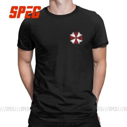 Men Umbrella Corporation T Shirts 100% Cotton Tops Hipster Short Sleeve Crew Neck Tees New Arrival T-Shirts