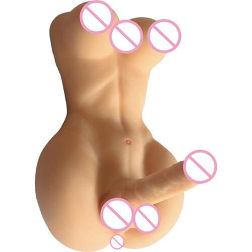 New Solid Full Silicone Ladyboy Sex Doll with Big Breast and Penis, Love Doll for Women, Lesbian Gay Male Adult Dolls, Sex Toys