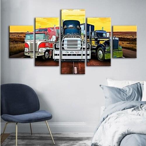 2019 NEW 5d Truck diamond painting 5 pcs full set diamond embroidery square round mosaic art car Canvas painting boy room decor