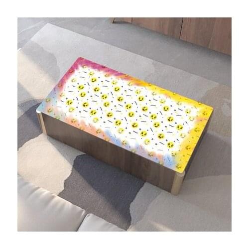New Arrive Light Luxury Geometric Line Printing Coffee Table Mat Table Cover Plastic Pads Coffee Table Mats Send In Roll