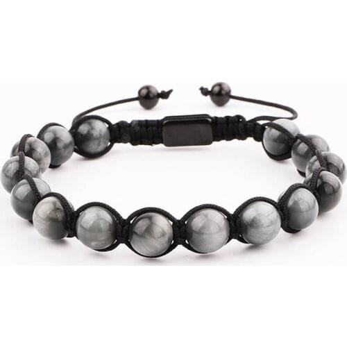 New Men Bracelet Natural Stone Custom Design Handmade Friendship Macrame Bracelet Men Jewelry Gift