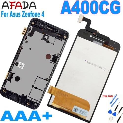 Original 4.0" For Asus Zenfone 4 A400CG LCD Display Touch Screen Panel Digitizer Assembly Frame For Asus A400CG Display