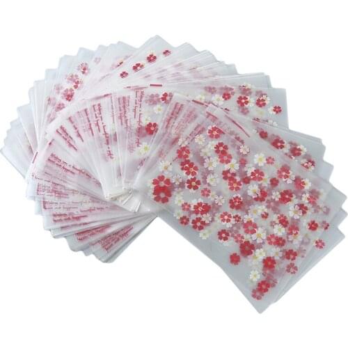 Packing Bag Cookie Packaging Bag Transparent Plastic Bags for Sweet Biscuits Chocolate Self Adhesive Goodie Bags