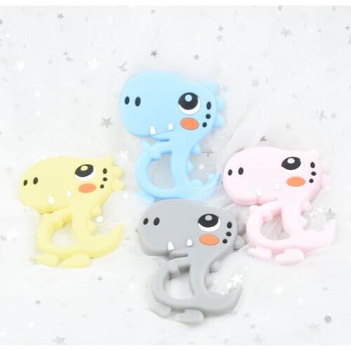 5/10pcs dinosaur Silicone Baby Teether Cute Baby Teething Toys Chewable Animal Shape Baby Products BPA Free