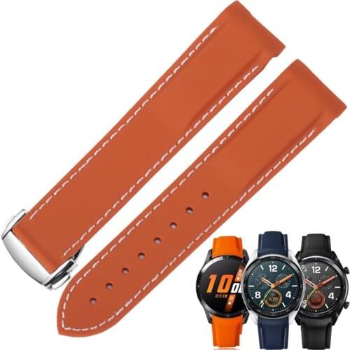 Curved End 20mm 22mm Rubber Silicone Watch Bands For Omega Watch HUAWEI AT150 SeaMaster 007 for Seiko Strap Brand Watchband