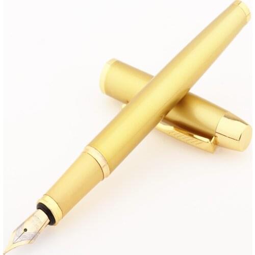 Luxury High Quality Heavy pens 8007 Golden Business office Medium Nibfountain pen ink school supplies