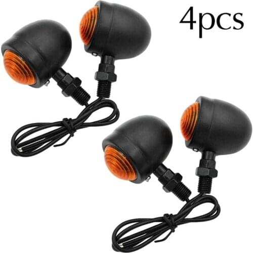 DC12V Motorcycle Turn Signal Lights 4 PCS Motorcycle Turn Signal Indicator Lamp Waterproof Amber Turn Signal Light for Harley