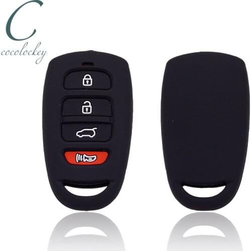 Cocolockey Silicone Rubber Car Key Cover Fit for Kia Sedona Grand Carnival Car Remote Key Fob Protector Silica Gel 4Buttons