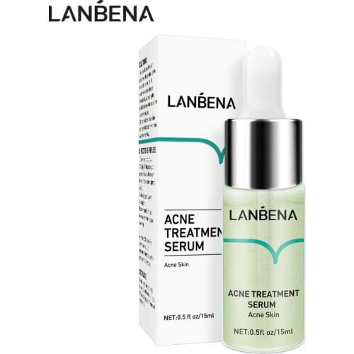 LANBENA Acne Treatment Serum Anti Acne Solution Reduce Mark Shrink Pores Deep Repair Strengthen Skin Bottom 15ML