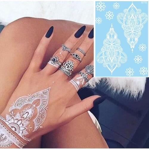 Waterproof Temporary Tattoos for Women Body Art Painting Cute Flowers Butterfly Fake Tattoo Stickers Tatouage Temporaire Femme