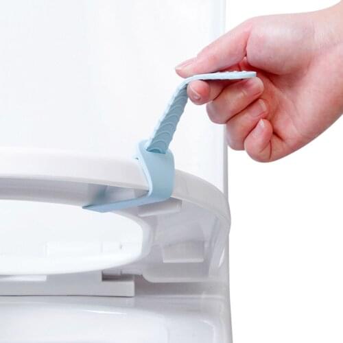 XZJJA Portable Silicone Sit Implement Cover Lifting Device Avoid Touching Toilet Seat Lifters Handle Bathroom Toilet Accessories