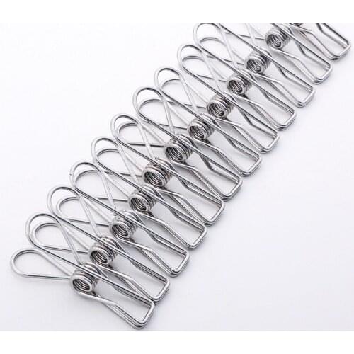 Sainwin Stainless Steel Clothes Peg Towel Socks Clip Pants Clothes Underwear Clips Small Metal Clips for Hanger