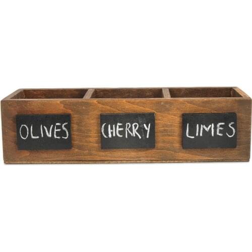 3-Multi-Purpose Writing Board Case Wooden Sauce Bowl Multi-Purpose Case