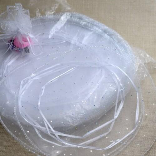 35cm 5000pcs White Candy Bags For Wedding Round Christmas Organza Bags Gift Packaging Bags Women Drawstring Bag Package Display