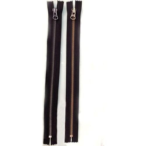5# Size Brass Teeth Black Zipper For Jeans Sewing Garments Handbag Craft Sewing With 30 CM