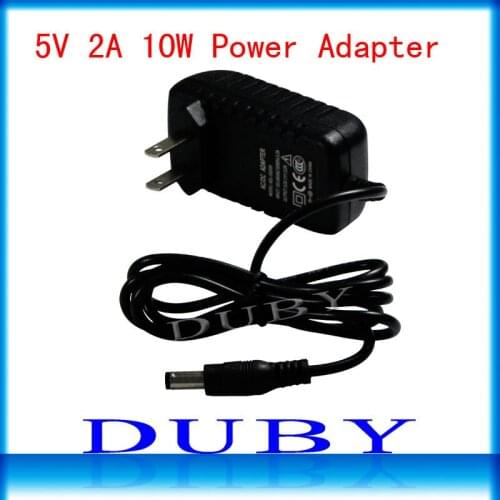 5Pcs/lot 5V2A New AC 100V-240V Converter power Adapter DC 5V 2A 2000mA Power Supply EU/US Plug DC 5.5mm x 2.1mm Free shipping