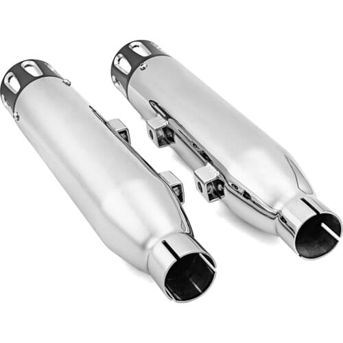 Motorcycle Accessories For Harley 2014-2021 Sportster XL 883 / 1200 & Iron XL883N Chrome 3" Slip-On Exhaust Muffler Slotted