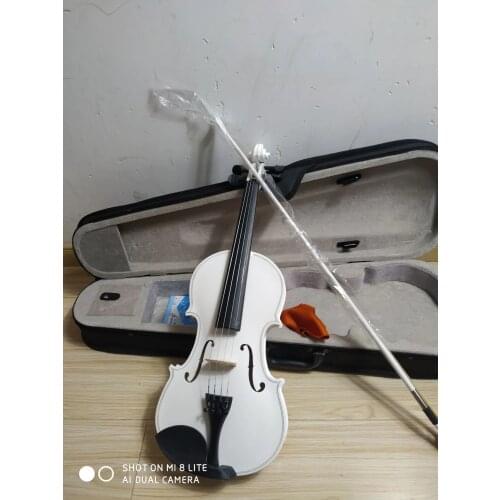 Children white violin full wood1/4 3/4 4/4