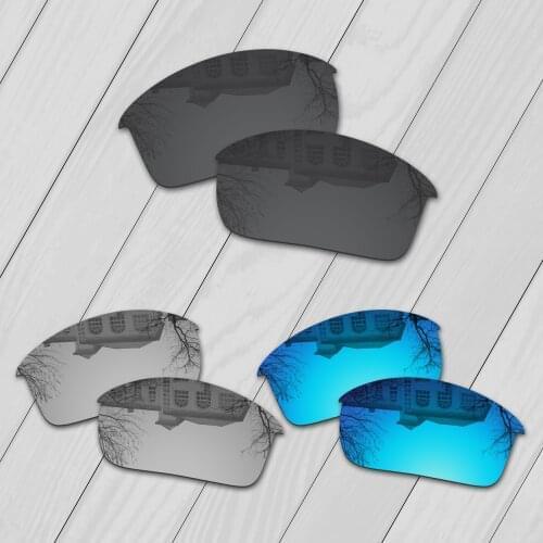 E.O.S 3 Pairs Black & Silver & Ice Blue Polarized Replacement Lenses for Oakley Bottlecap Sunglasses