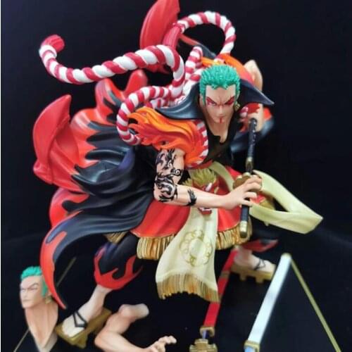 One Piece GK Roronoa Zoro Kabuki Style PVC Action Figure Model Toys 24cm