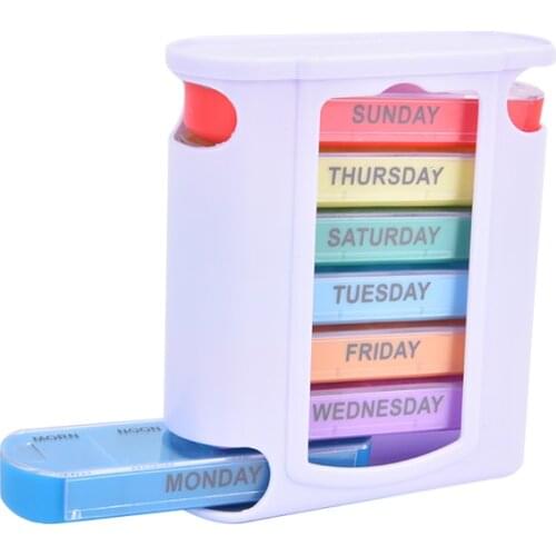 Pill Box Organizer Tablet Holder 7 Day Week Medicine Tablet Drug Holder Storager Box Pillbox Case Organizer Container Kit