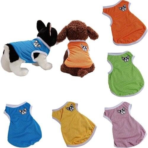 Summer Striped Dog Shirt Cotton Casual Pet Vest Comfortable Dog Costume Puppy T-Shirt Breathable Dog Clothes
