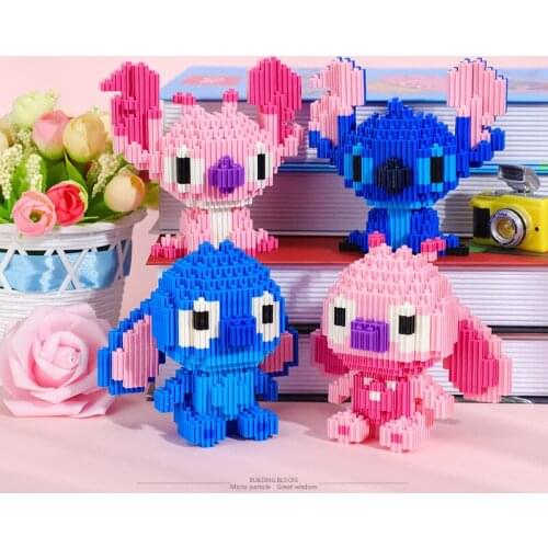 Anime Character Cute Cartoon Figures Micro Building Blocks Animal Mini Action Characters Model Set Educational Toys for Kids