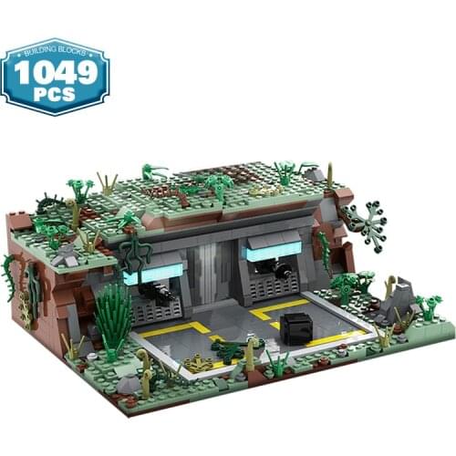 MOC Space Series Wars Base Outpost DIY Building Blocks Bricks DIY Constructor Assembly Construction Toys for Children MOC-54447