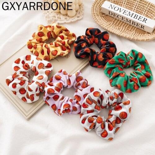2020 Scrunchie Girls Fashion Velvet Hair Tie Rope Flannel Elastic Hair Bands Soft Basketball Sports Hair Accessories for Women